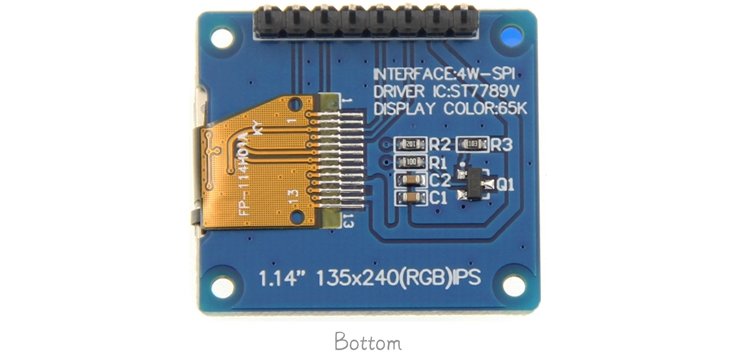 1.14寸TFT彩屏模块ips液晶屏st7789高清液晶显示屏135x240树莓派