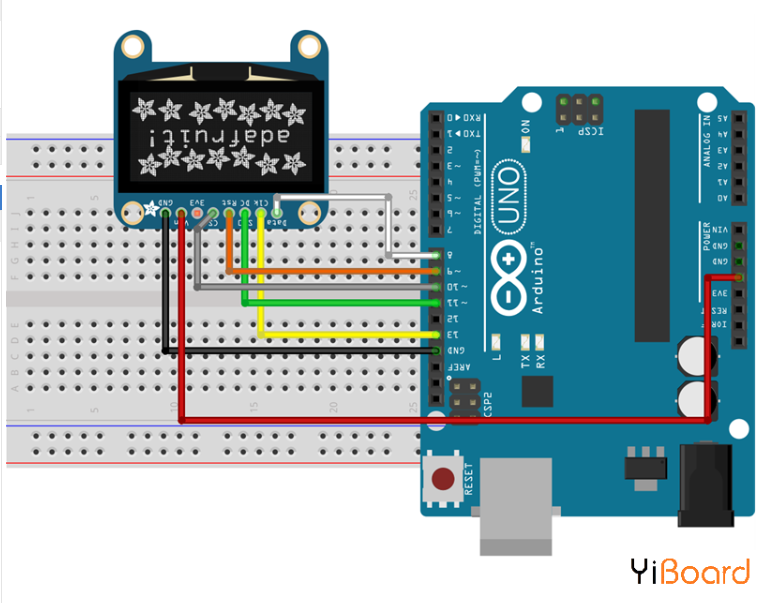 0.95 OLED 彩色OLED模块 SSD1331驱动 Adafruit库ARDUINO直接驱动