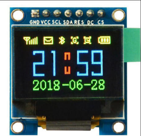 0.95 OLED 彩色OLED模块 SSD1331驱动 Adafruit库ARDUINO直接驱动