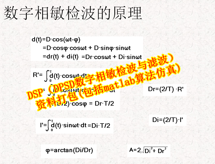 DSP  DPSD数字相敏检波与滤波  资料打包  包括matlab算法仿真