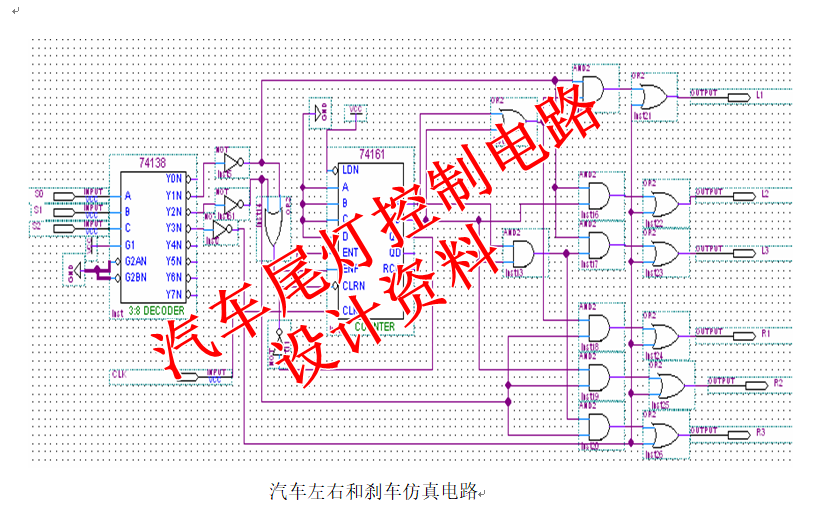 汽车尾灯控制电路设计论文资料