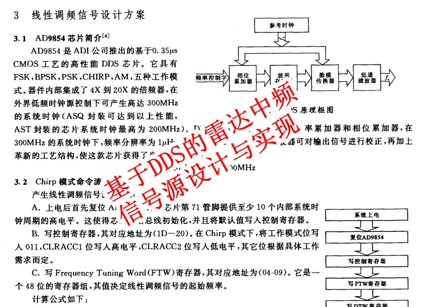 基于DDS的雷达中频信号源设计与实现